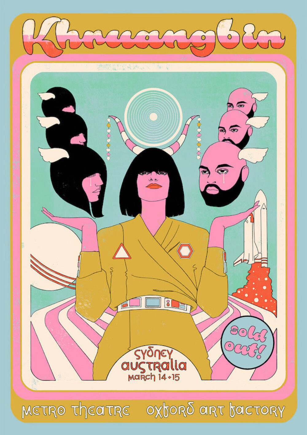 Limited edition Khruangbin poster from their sold out Sydney Australia shows