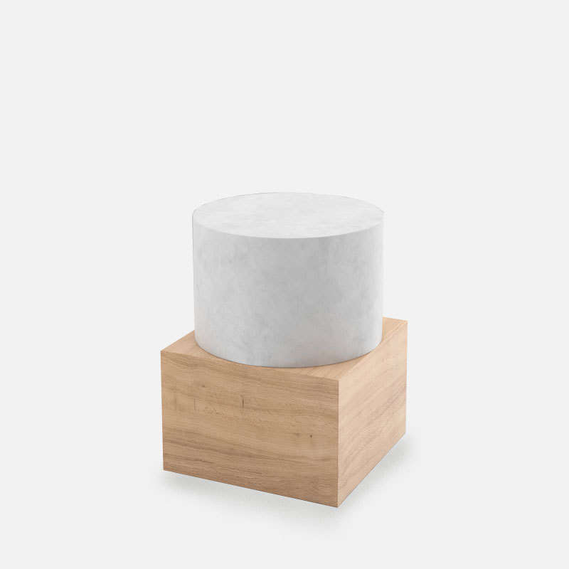 Box and Cylinder Side Table