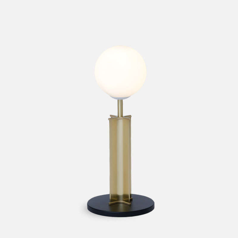 Column Globe Table Lamp