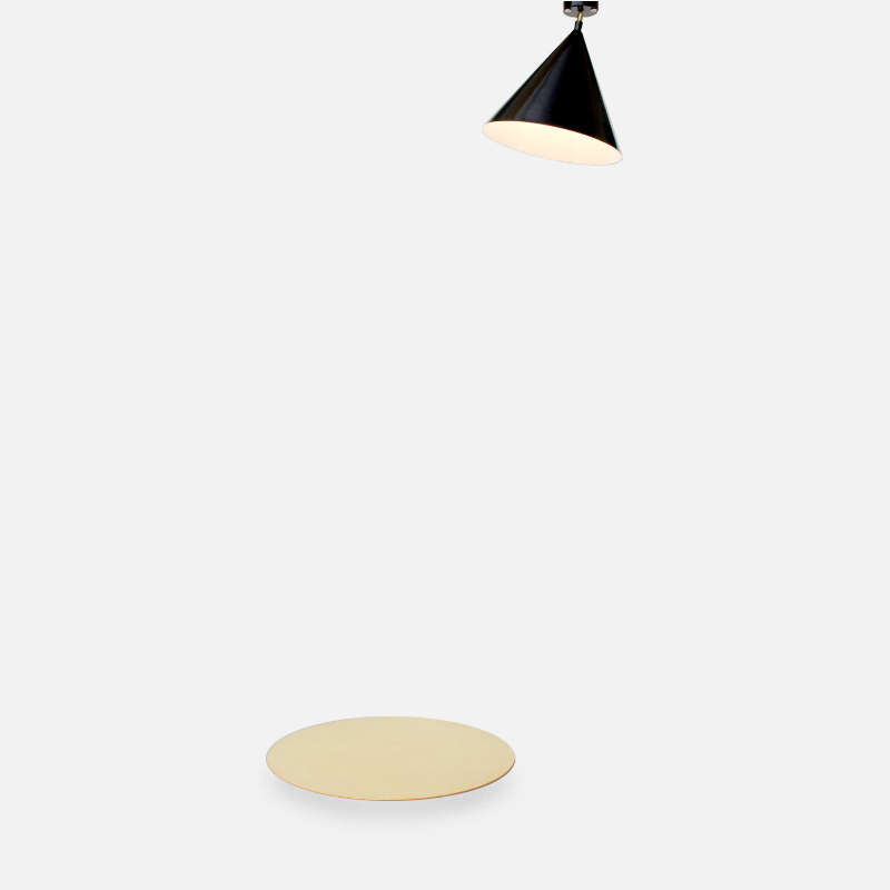 Cone & Plate Ceiling Light