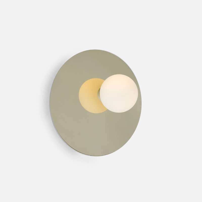 Disc & Sphere Asymmetrical Wall Lamp