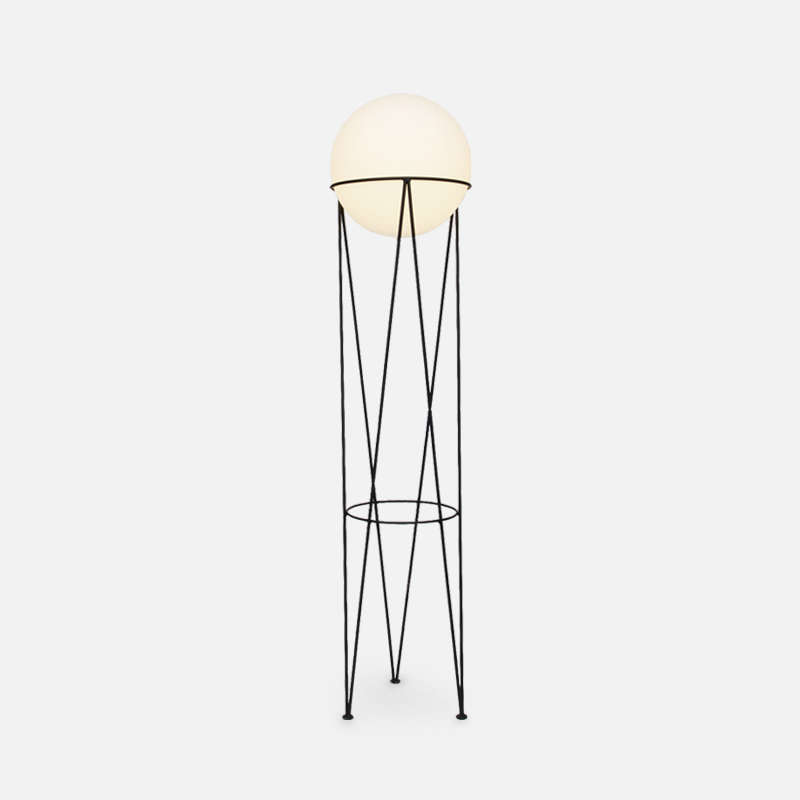 Structure and Globe Floor Lamp