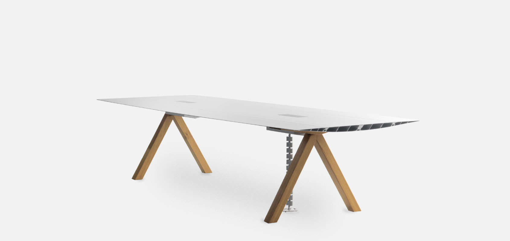 Table B Wooden Base With Cable Management Table