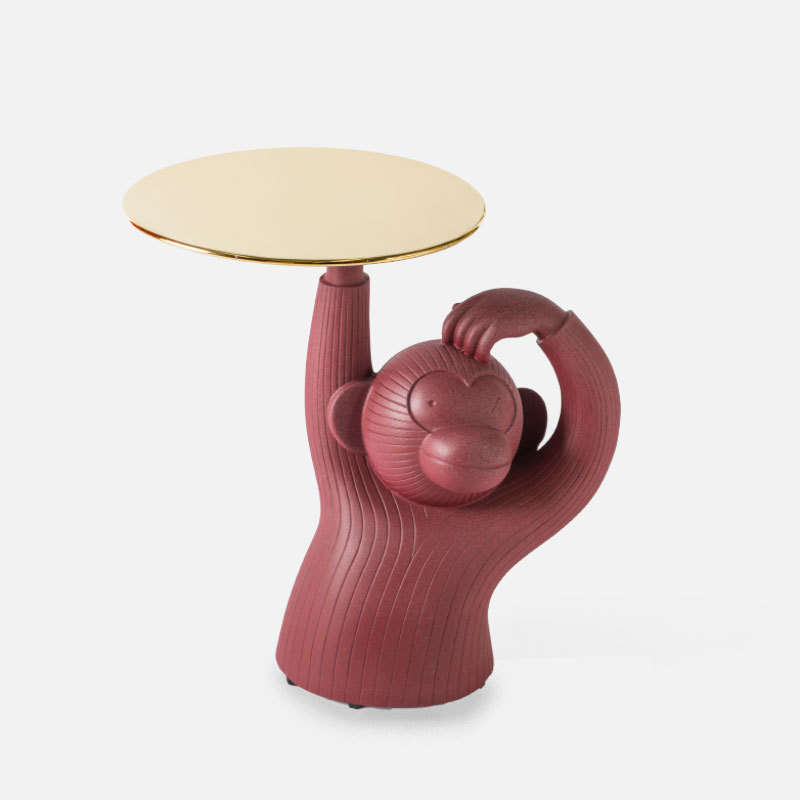 Red Monkey Side Table