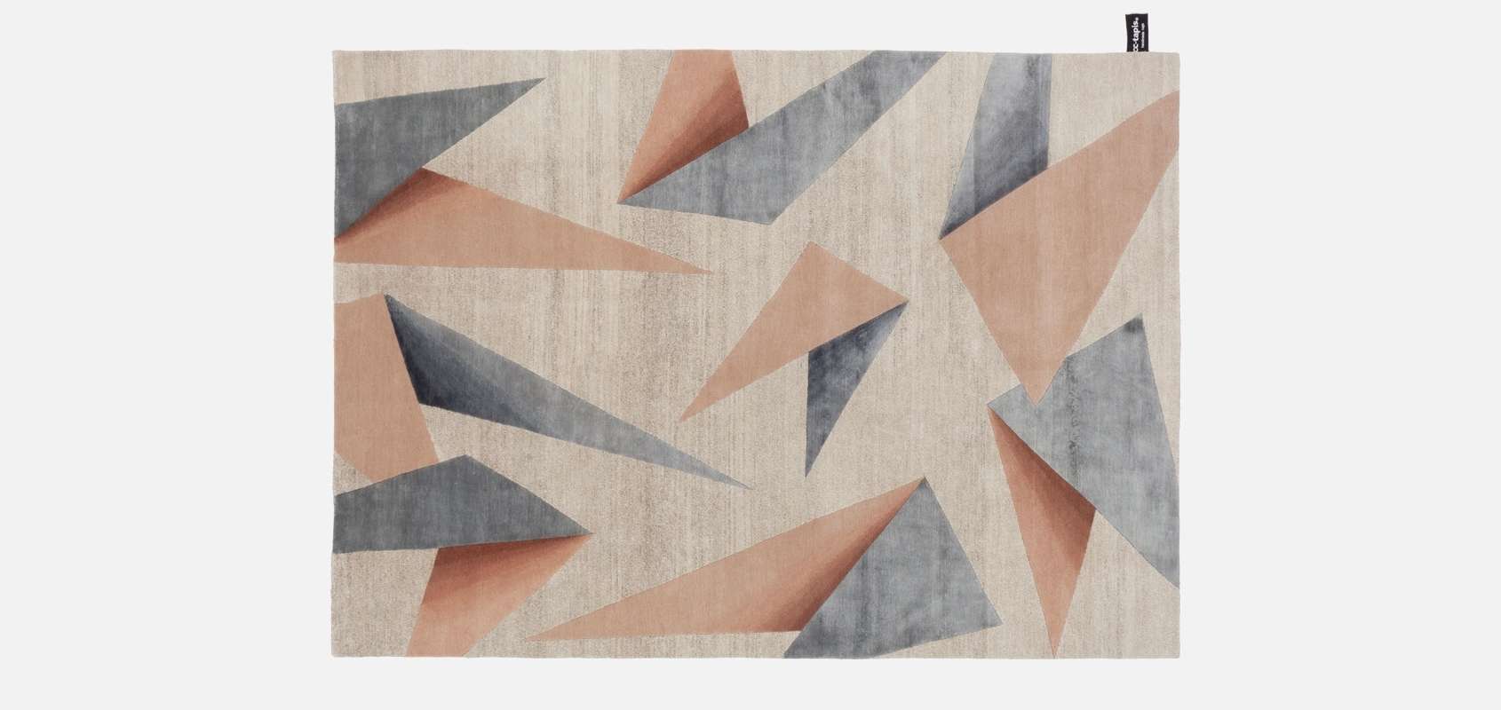 Dipped Origami Rug - Pink Blue