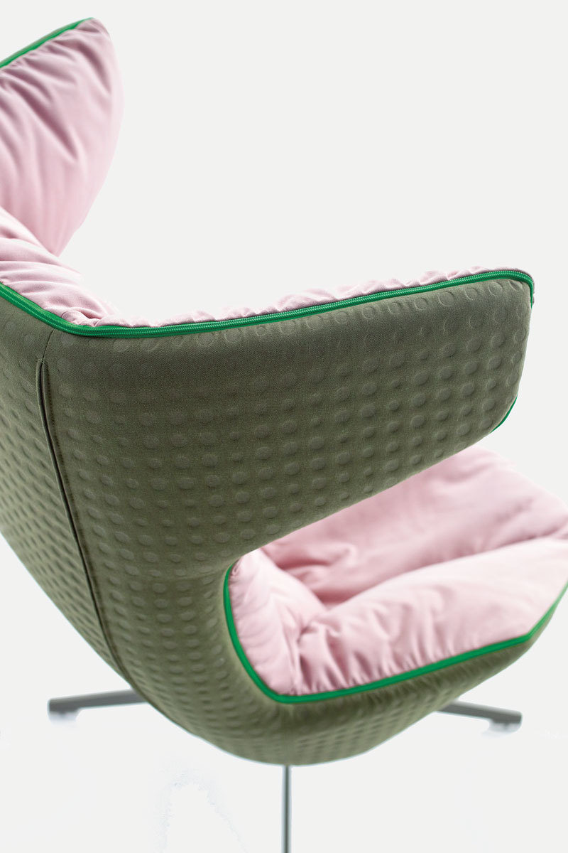 Take A Line For A Walk Armchair with Quilt