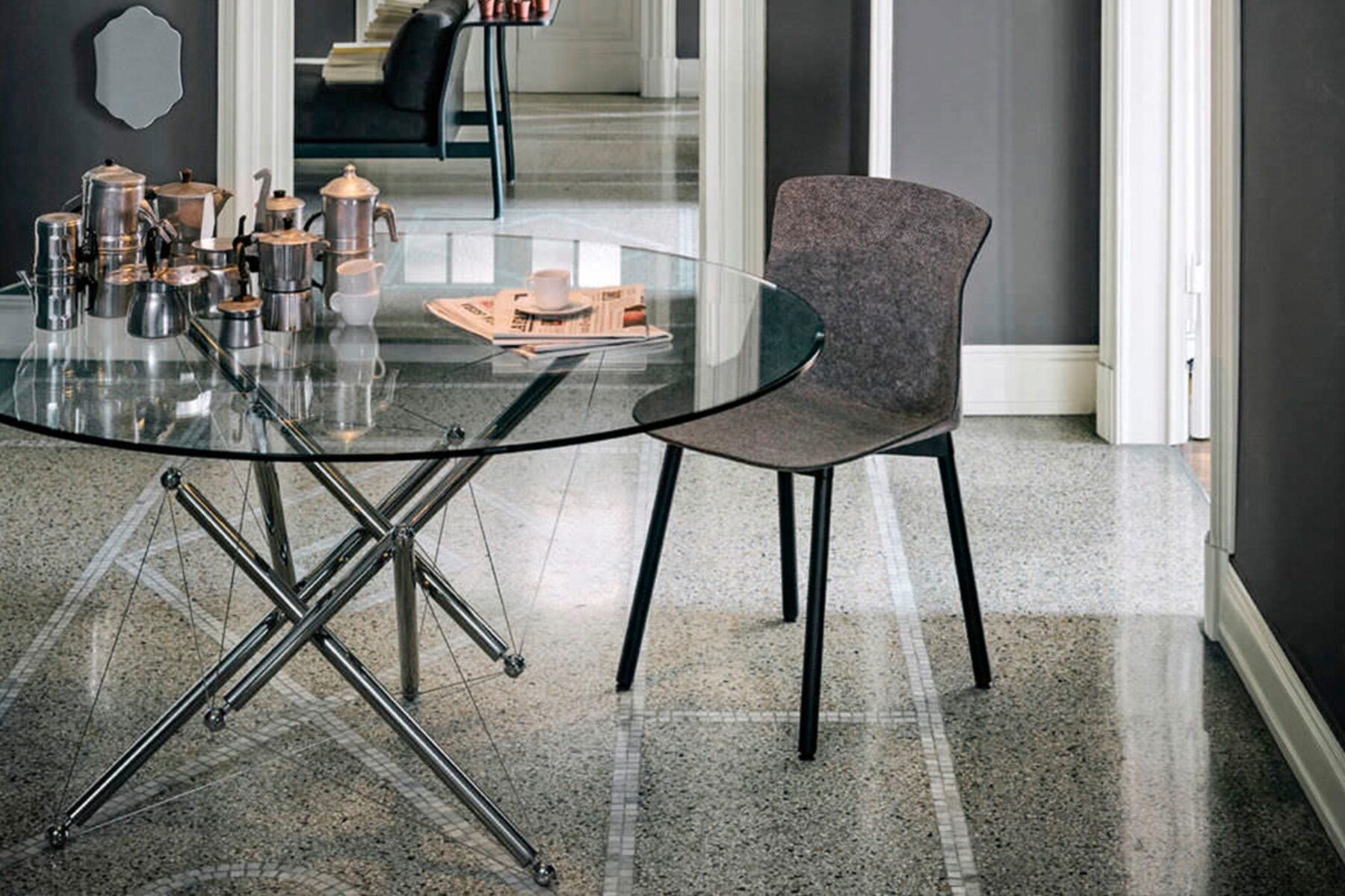  714 Table By Theodore Waddell For Cassina Commercial Mobilia