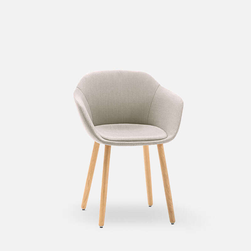 Taia Upholstered 4 Leg Timber Chair
