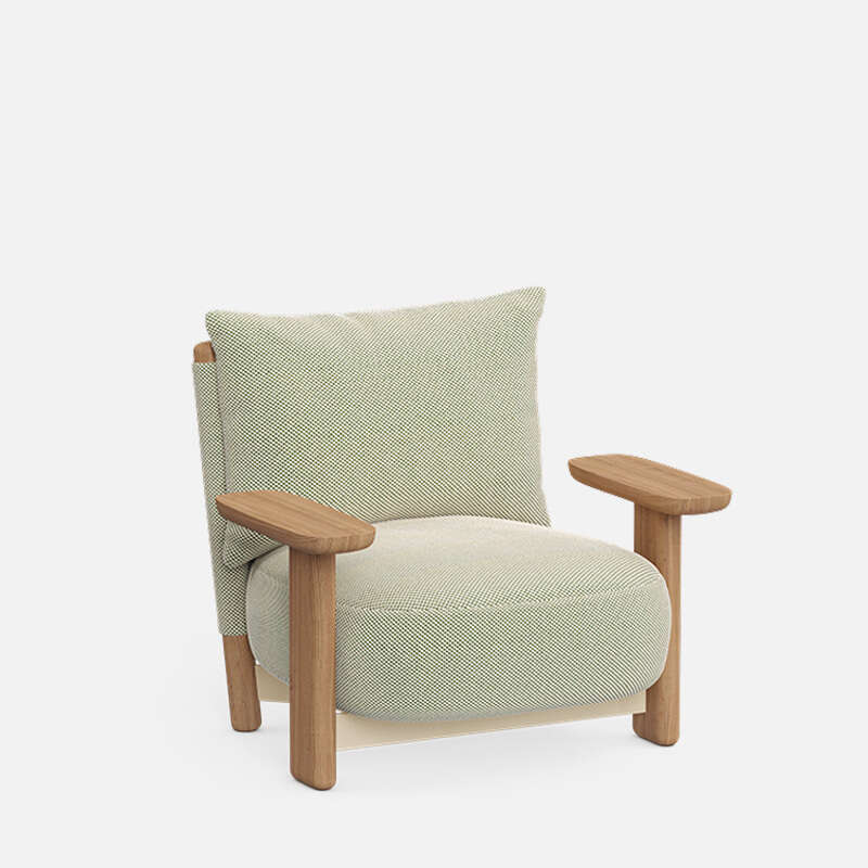 Milos Wood Lounge Armchair